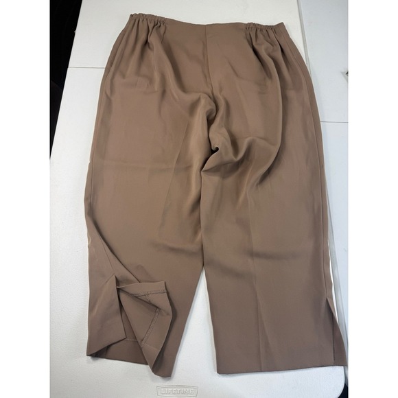 True Beauty By Emme Khaki formal capri, polyester, high-waisted vintage 16 - Picture 5 of 9